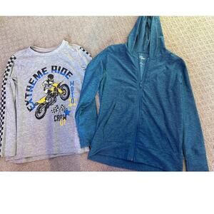 Rumi + Ryder Boys Casual Bundle (2) Long Sleeve Tee & Jacket, size 6-7